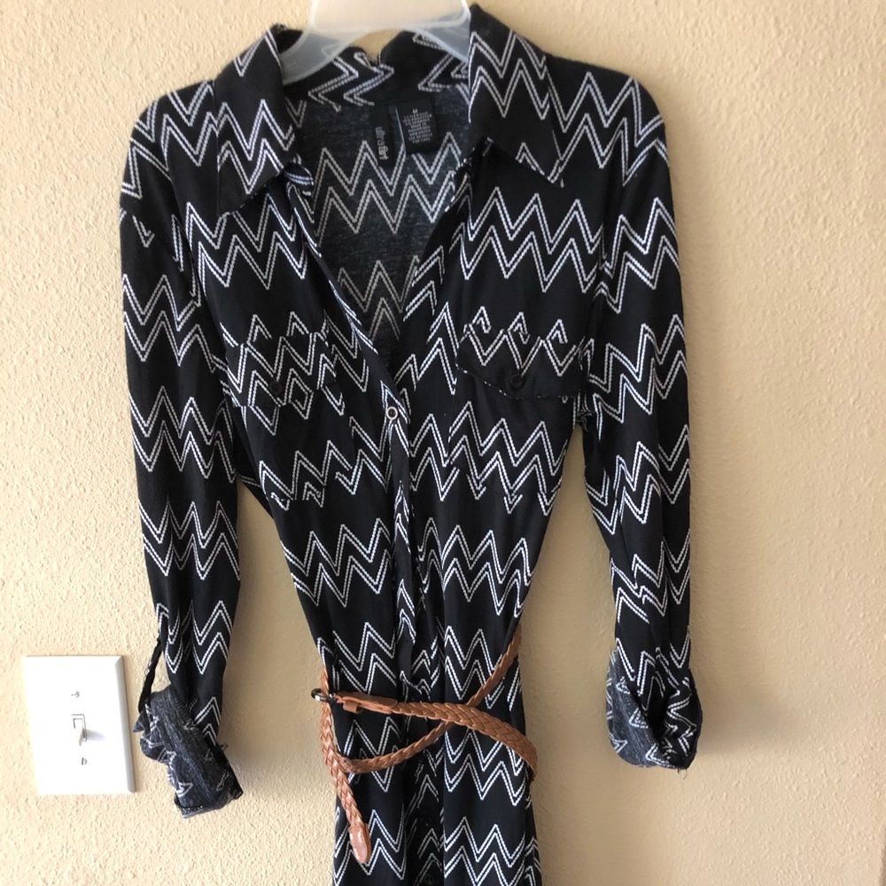 Light button down dress